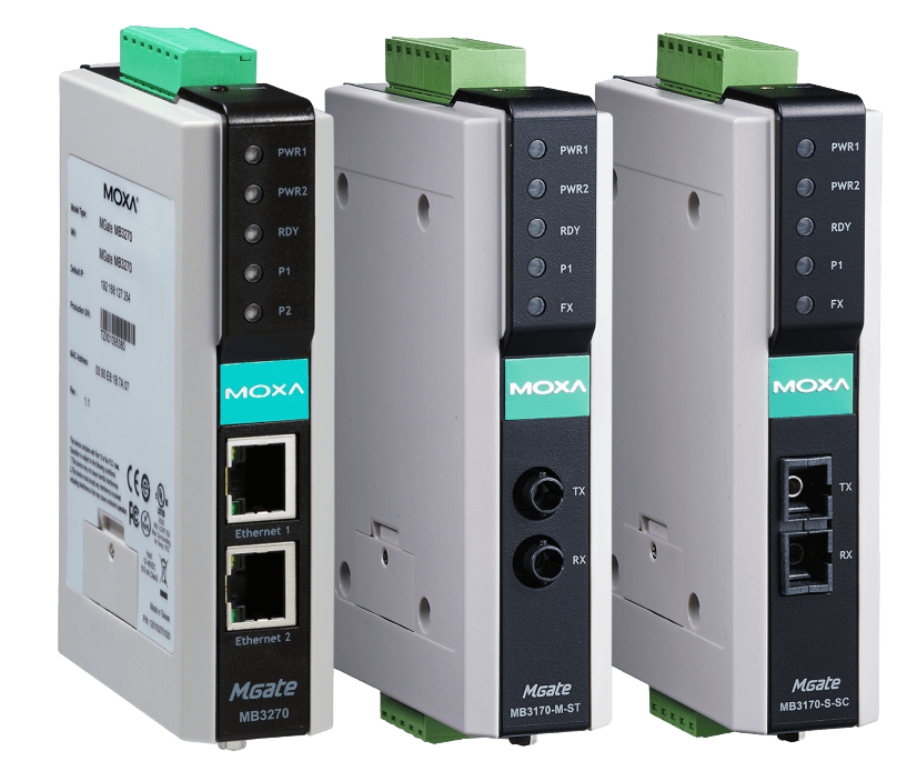 Moxa Modbus閘道器 MGate 3000系列